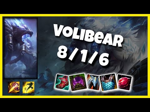 Volibear vs Nidalee KOREAN Challenger JUNGLE (8/1/6) - v11.6