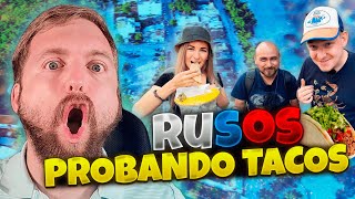 🇺🇸 REACCIÓN a RUSOS PROBANDO TACOS en MÉXICO 🇲🇽 por PRIMERA VEZ  PROBANDO TACOS @Rusos Reaccionan