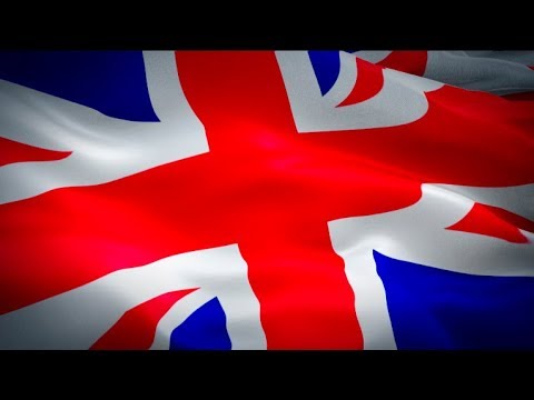 British Flag Wave Loop waving in wind. Realistic UK Flag. United Kingdom Flag British EU European