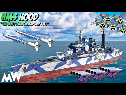 HMS Hood 😨 - Most Overpowered Battleship Build EVER? Modern Warships