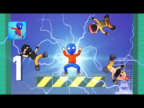 Swing Hero: Rope Fighter - Level 1 ~ 16 - Gameplay Walkthrough Part 1 (Android, IOS)