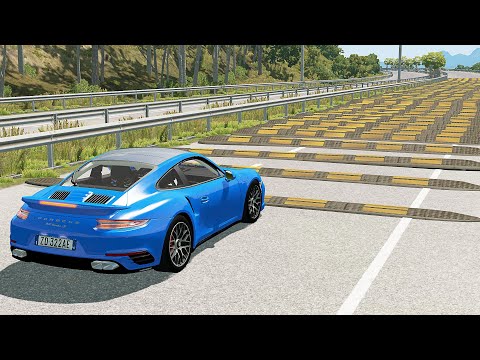 Mobil vs Speed Bumps #2 - BeamNG Drive