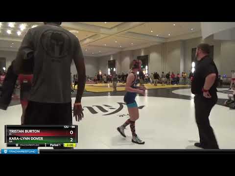 98 Lbs 3rd Place Match - Tristan Burton, FL Vs Kara-Lynn Dover, GA B435