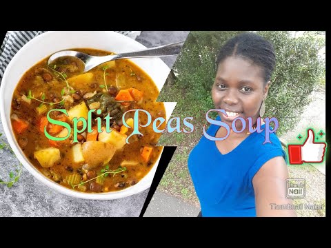 How to make yellow and green split peas soup