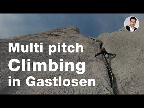 Multi-pitch climbing in Gastlosen