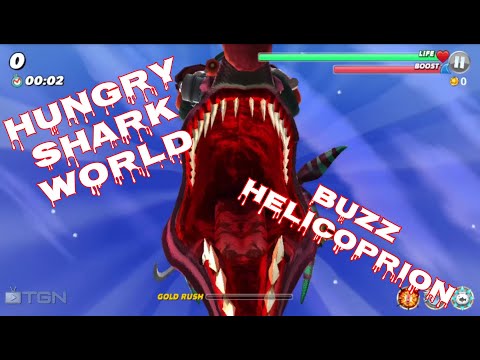 BUZZ - Helicoprion - NEW SHARK UNLOCKED !! Hungry Shark World Cheat