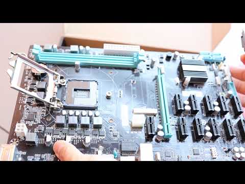 TB250 BTC 12 GPU video card Motherboard Ethereum ETH Mining Open Box and Setup