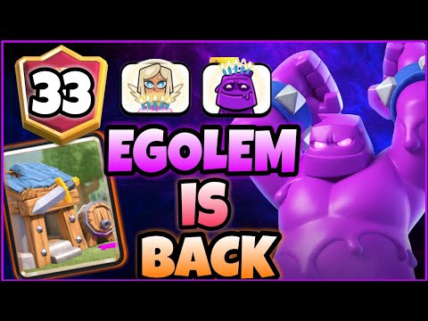 Top 30 Ladder with EGolem Barb Hut Deck | Clash Royale