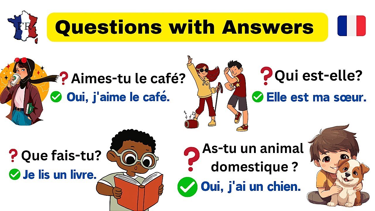 Learn French: Common Questions & Answers for Beginners! 🚀  Apprendre le français 🇫🇷
