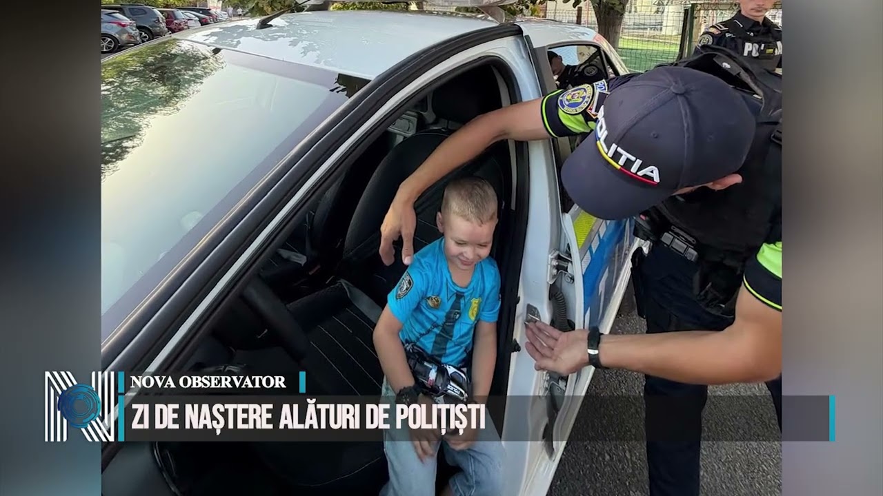 Zi de naștere alături de polițiști