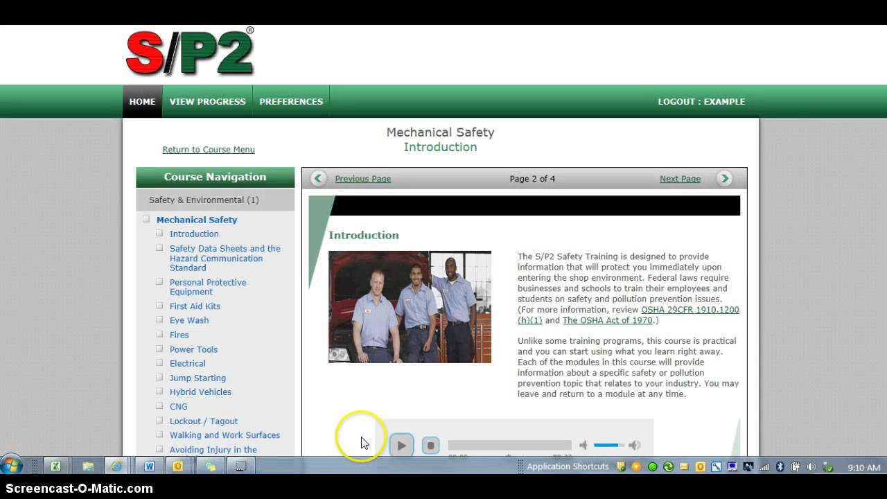 Accessing SP2 Training website