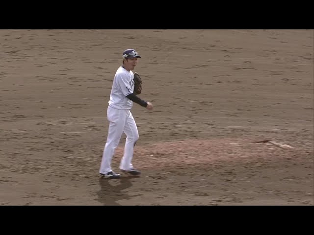 【ファーム】ライオンズ・児玉亮涼 難しいバウンドの打球を処理しランニングスローでアウトを奪う‼ 2025年3月30日 埼玉西武ライオンズ 対 読売ジャイアンツ