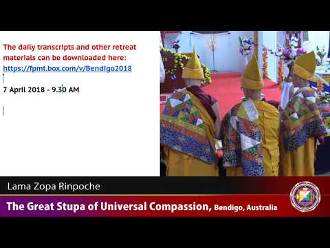 20180407 0930 LZR GSUC Bendigo - Lama Chopa Jorcho. How to meditate during lineage lama prayer