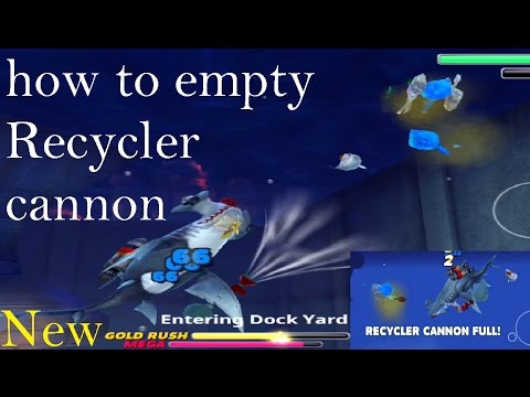 How to empty Recycler cannon (Hit Humans) - Hungry Shark World