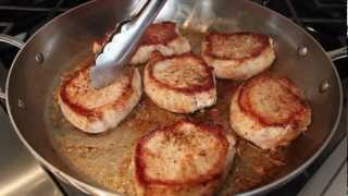 Apple Cider Glazed Pork Chops - Boneless Pork Chops with Apple Cider Reduction Sauce