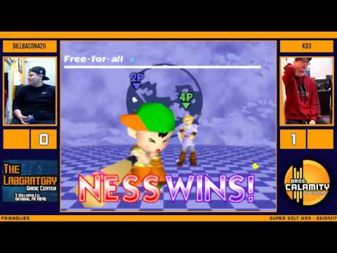 S@LT #83  BillBacon420 Ness v KD3 Samus   Losers Qtr Final   SSB64 Low Tiers