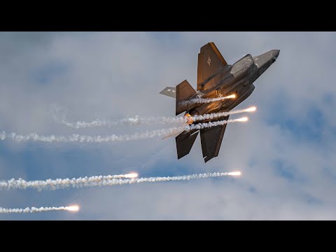 F-35A Lightning II Demo - Epic Flares & Vapor - Owensboro Airshow 2024 - 4k Video