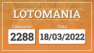 Capa de LOTOMANIA 2288