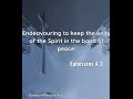 Ephesians 4:3: Endeavouring to keep the unity of the Spirit in th... - King James Audio Bible Ephesians 4:3: Endeavouring to keep the unity of the Spirit in th...