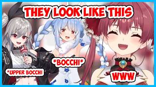 Marine describes the different introverts between Pekora and Riona so hilariously