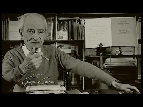 Giorgio Caproni: "Biglietto lasciato prima di non andar via"