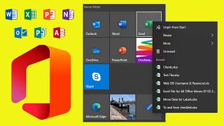 How to Pin Your Recent Microsoft Office Files to Their Start Menu Icons