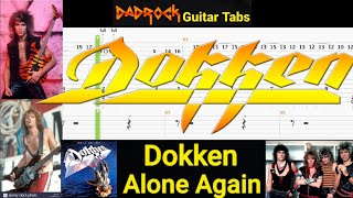 Alone Again - Dokken - Guitar + Bass TABS Lesson
