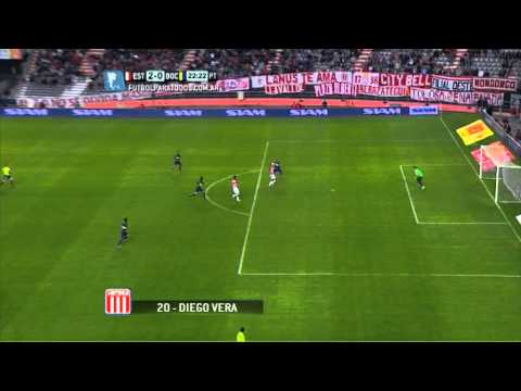Gol de Vera. Estudiantes LP 2 - Boca 0. Fecha 4. Torneo Primera División 2014. FPT