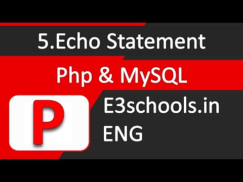 Echo Statement In Php Php Tutorial E3schools