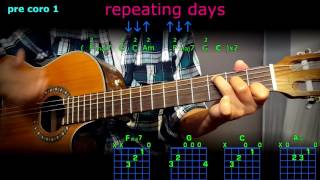 repeating days r5 guitar acordes en guitarra