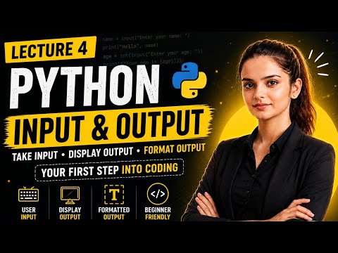Python Tutorial For Beginners Lecture 4 Input Output In Python User Input Print F String
