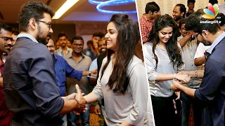 Vijay gifts gold chain to Keerthi Suresh and Bairavaa Team | Hot Tamil Cinema News video