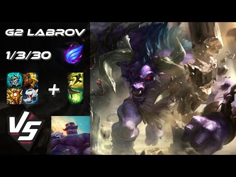 G2 Esports Labrov SUPPORT Alistar vs Braum - EU Challenger Patch 25.S2.5