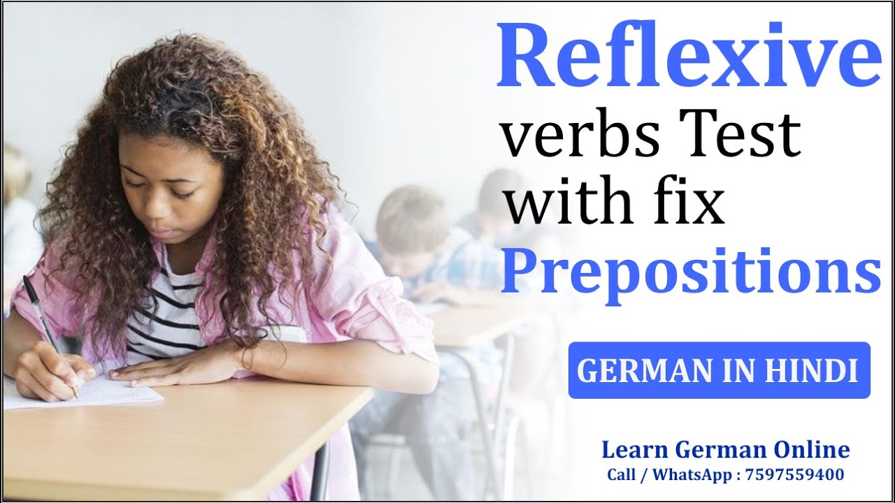 Reflexive verbs Test with fix prepositions  German Grammar in Hindi  German for Elementary A2