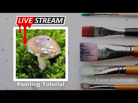 Mossy Mushroom Painting Tutorial | Mini Paint Challenge | Week 20