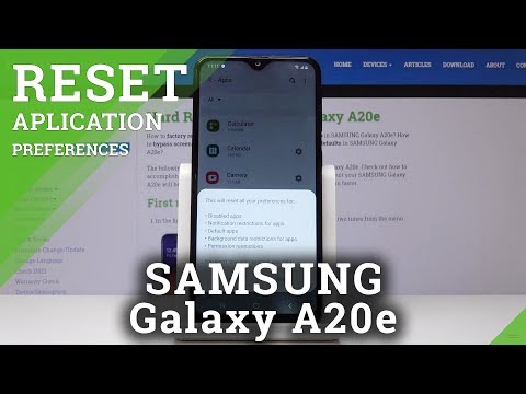 How to Reset App Settings in SAMSUNG Galaxy A20e - App Settings to Default