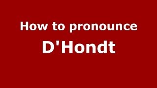 How to pronounce D'Hondt
