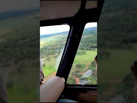 passeio de helicóptero com prefeito de Urutai GO, Genivaldo, Geovanna e  Randolfo.