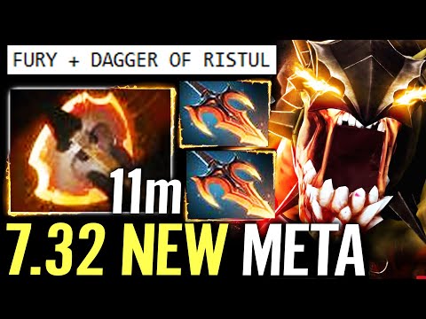 🔥 7.32 NEW META Lifestealer CARRY — 11min Fury + Dagger of Ristul Fast Farm vs Naga Dota 2 Pro