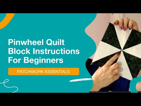 📍🟠 Pinwheel quilt block - instructions for beginners - full tutorial
