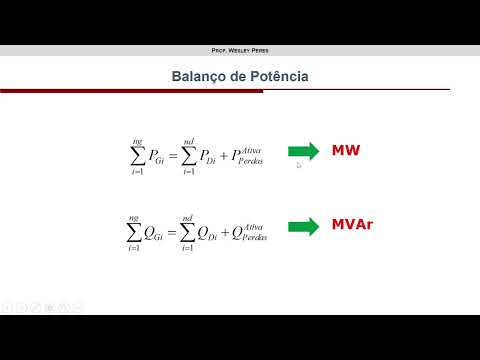 Balanço de Potência nas Barras - Fluxo de Potência - SEP | Prof. Wesley Peres | #WP004
