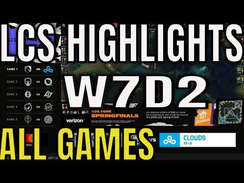 LCS Spring 2023 W7D2 Highlights ALL GAMES - C9 vs TL, FLY vs IMT, EG vs CLG, DIG vs 100, GG vs TSM
