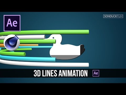 After Effects Tutorial: 3D Lines Depth Compositing with Cinema 4D Video