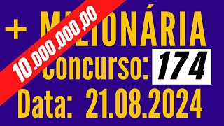 Resultado Milionária hoje, Mais Milionaria de hoje 21/08, Mais Milionária de hoje,
