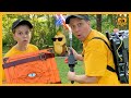 Giant Banana Monster from Mystery Magical Book Battles Aaron & LB the FunQuesters
