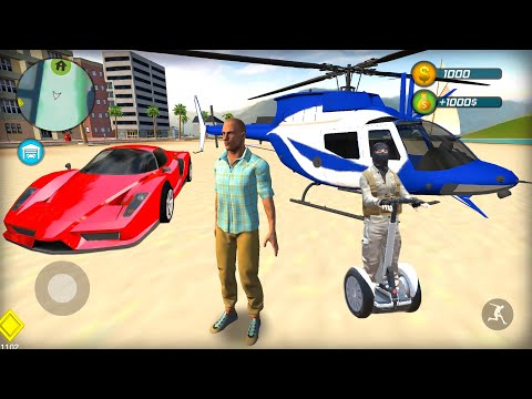 Police Helicopter and Supercar Driving in Open City Simulator - Android IOS Gameplay.