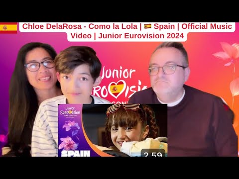 Chloe DelaRosa - Como la Lola | 🇪🇸 Spain | Official Music Video | Junior Eurovision 2024- 🇩🇰REACTION