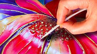 ONE TRICK To Paint Flowers Like This (Secret Paste Technique)