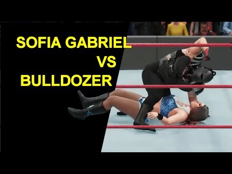 WWE 2K18 Sofia Gabriel vs Bulldozer