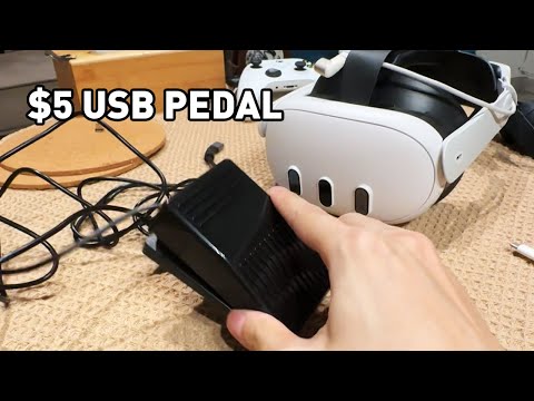 How to use a $5 USB Pedal to play VR drums on Quest (Paradiddle)